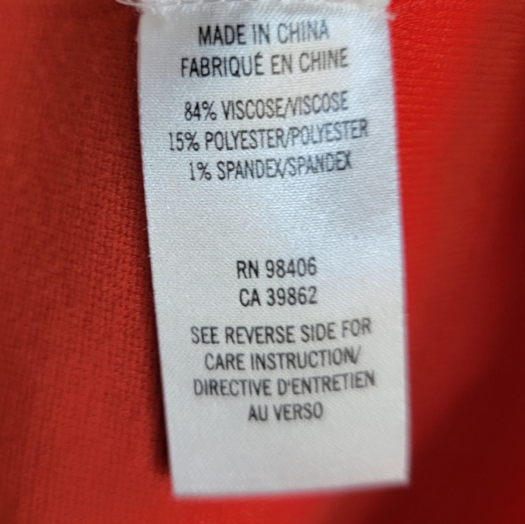 EUC Theory Wellra Flame Crossback Sleeveless Ponte Knit Mini Dress Medium Coral - Picture 12 of 15